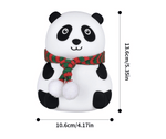 Sitting Panda Silicone Night Light – 7-Color Changing Touch Lamp with Scarf Detail