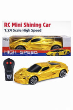 High-Speed RC Mini Shining Car – Golden Radio Control Racing Toy