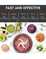 2.0L Stainless Steel Push Chopper – 4-Blade Meat & Veggie Mincer