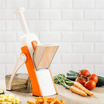 Once For All Safe Upright Mandoline Slicer – Adjustable Vegetable & Fruit Cutter
