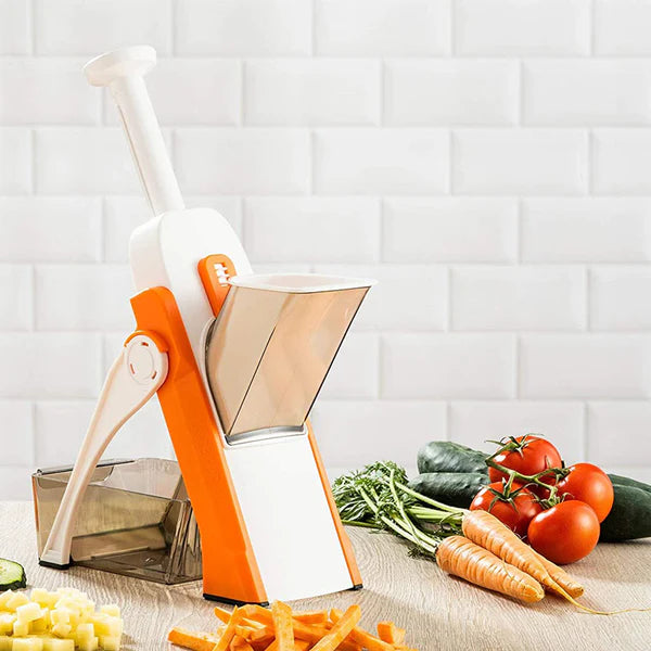 Once For All Safe Upright Mandoline Slicer – Adjustable Vegetable & Fruit Cutter