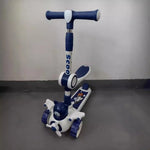 2-in-1 Kids' Kick Scooter with Foldable Seat – Adjustable 3-Wheel Ride-On Toy for Toddlers