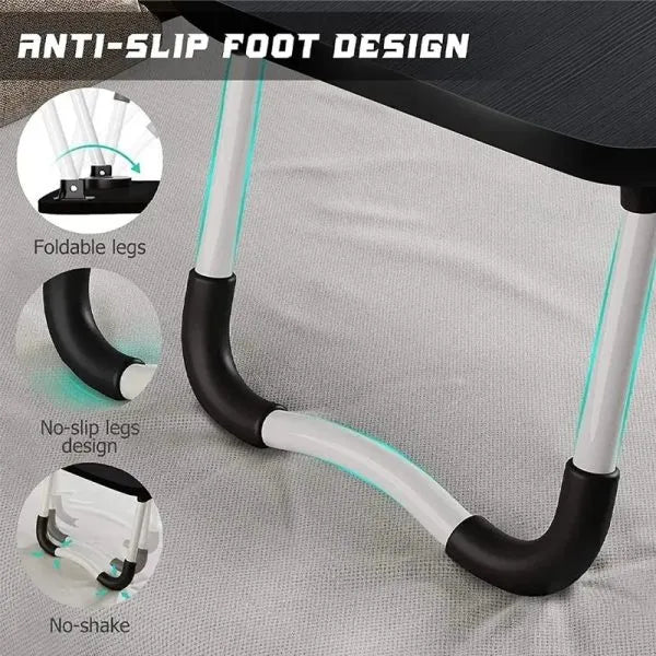 Multi-Functional Folding Bed Desk – Portable Ergonomic Laptop Stand & Breakfast Tray for Home Office