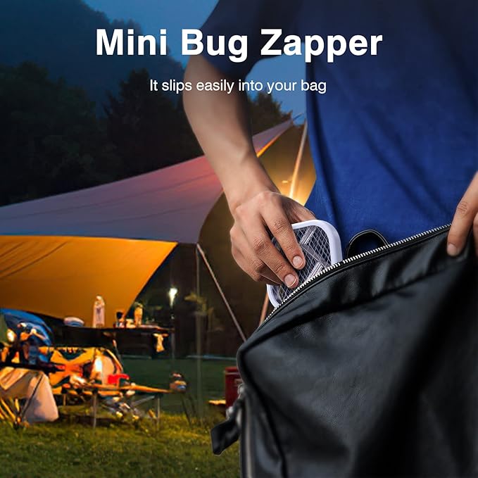 Mini USB Mosquito Swatter – Portable Electric Fly Zapper with Purple Light Trap