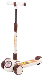 Adjustable 3-Wheel Kick Scooter for Kids – Toddler Scooter with Lean-to-Steer, Cute Bunny Design