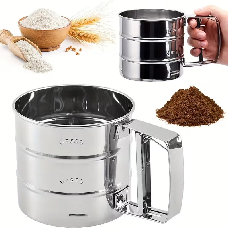 Handheld Stainless Steel Flour Shaker Mesh Flour