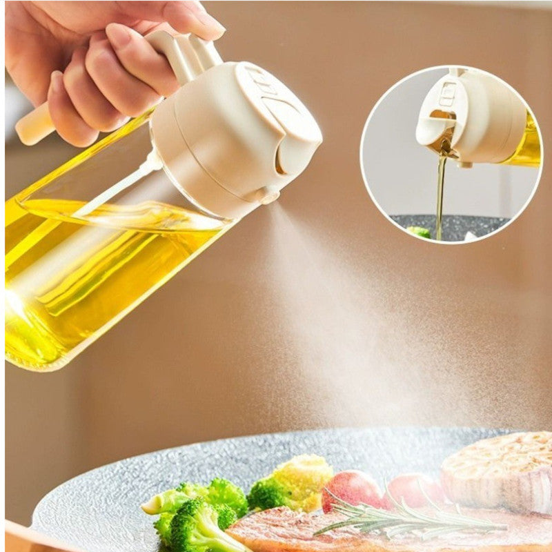 Premium 2-in-1 Oil Spray & Pour Glass Jug – 470ml Dual-Function Dispenser