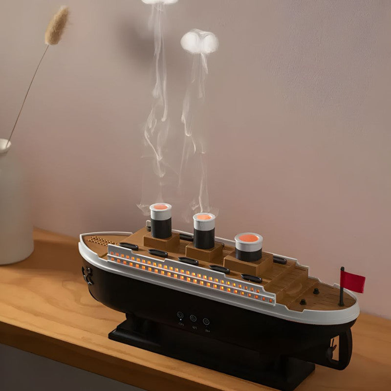 Titanic Motion Mist Humidifier – Ultrasonic Aroma Diffuser with Jellyfish Smoke Rings