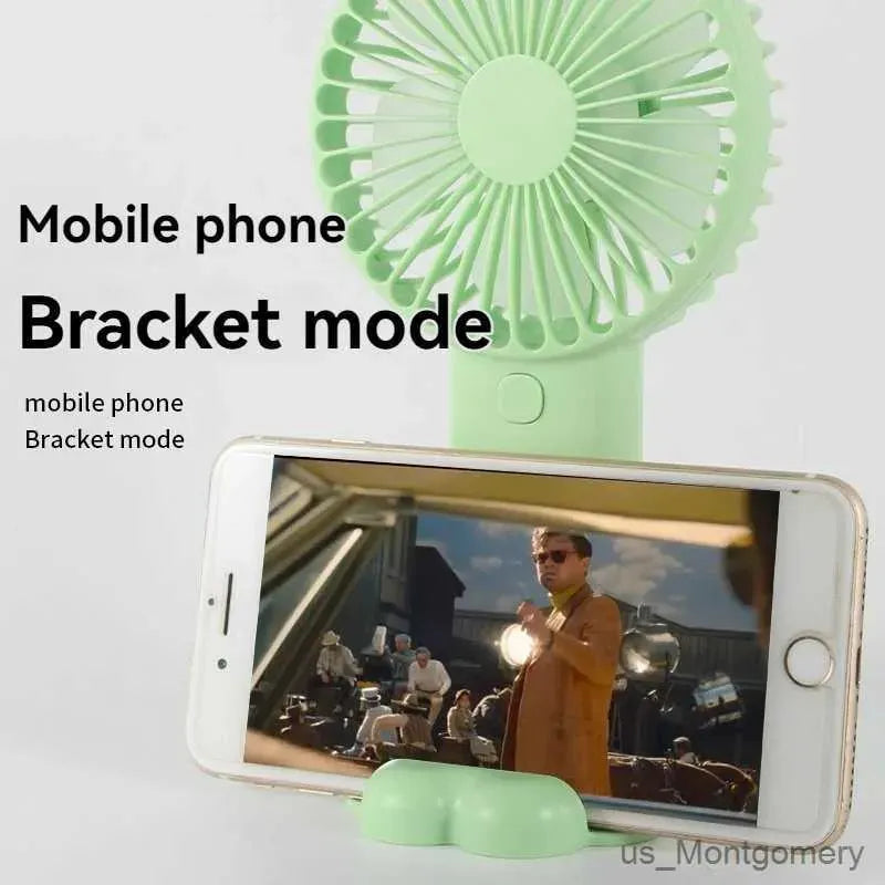 Electric Fans Creative Antlers Mini USB Charging Handheld Fan with Phone Holder
