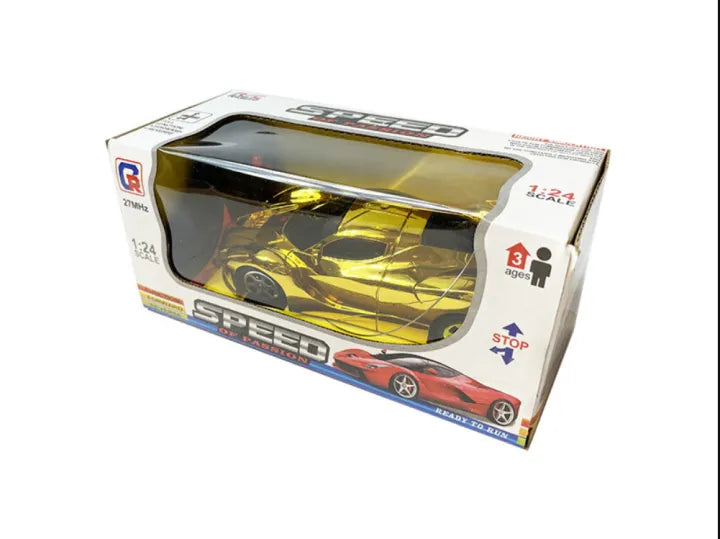 High-Speed RC Mini Shining Car – Golden Radio Control Racing Toy