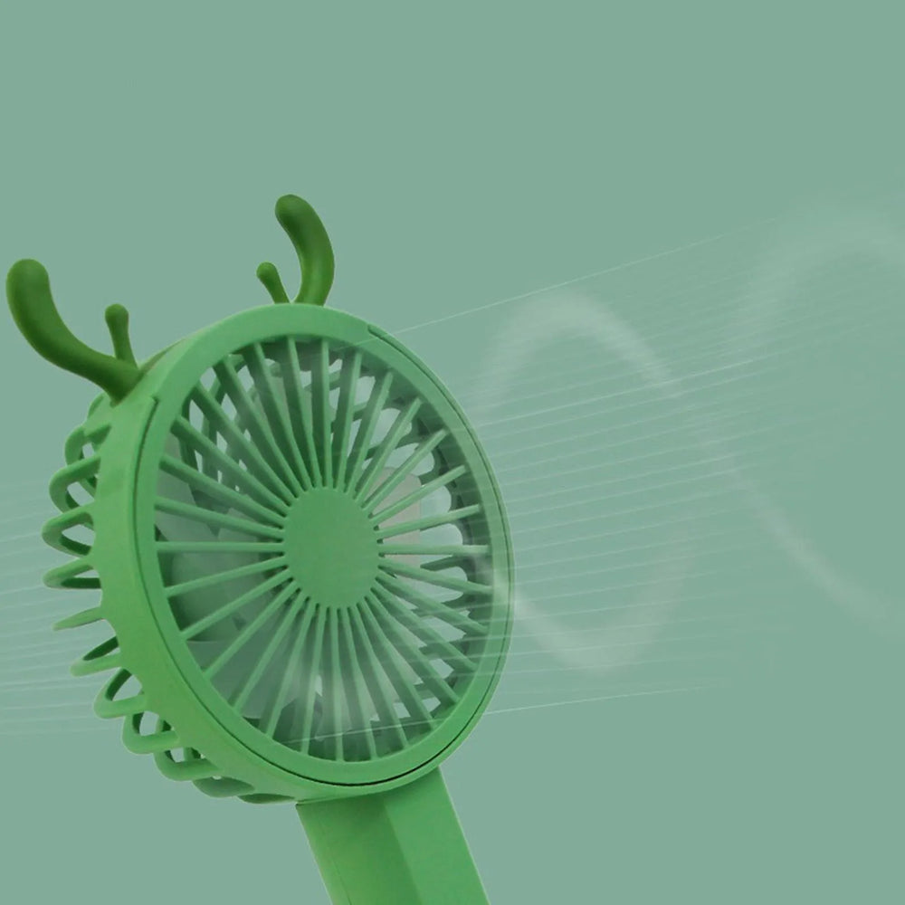 Electric Fans Creative Antlers Mini USB Charging Handheld Fan with Phone Holder