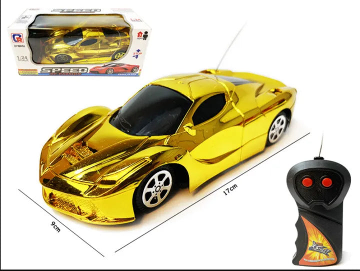 High-Speed RC Mini Shining Car – Golden Radio Control Racing Toy