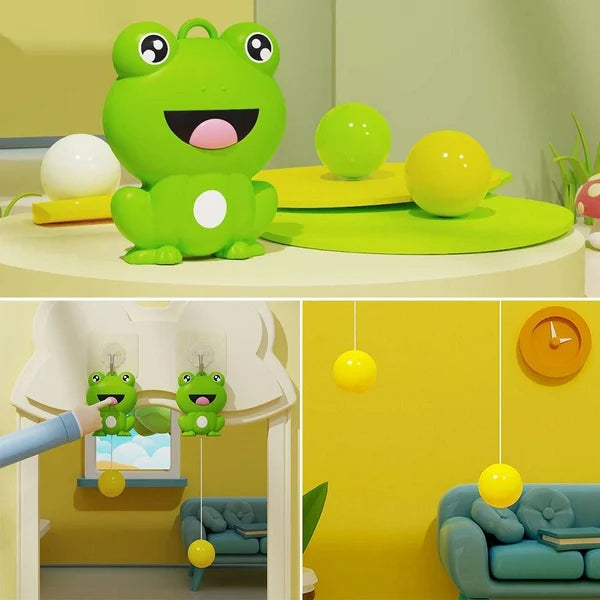 Indoor Hanging Table Tennis Trainer with Frog Paddle Set
