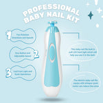Baby Electric Nail Grinder Kit – Safe Infant Nail Trimmer with Whisper-Quiet Low Bass