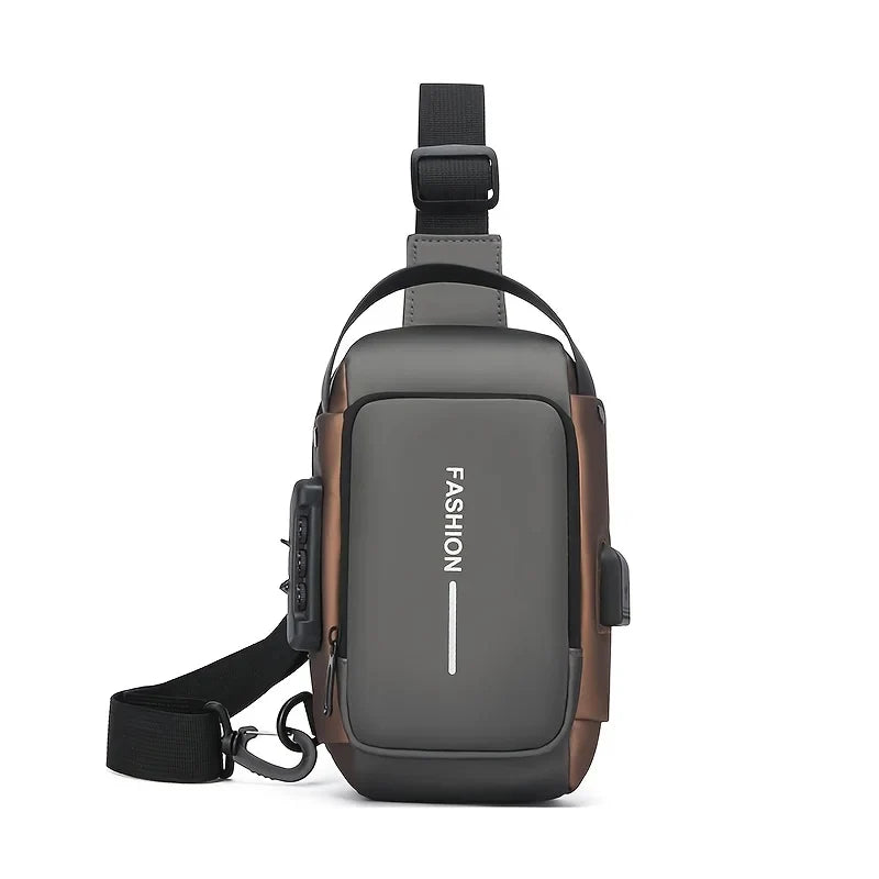 Anti-Theft Sling Bag with Combination Password Lock – High-Capacity Waterproof