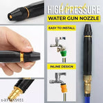 High Pressure Water Spray Gun with Metal Brass Nozzle – Adjustable Twist Hose Nozzle for Car Washing,