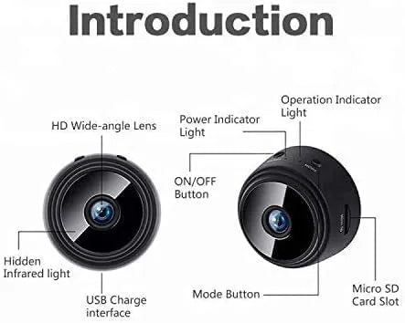 Mini Wireless WiFi Security Camera – 1080P HD Small Spy Cam with Night Vision