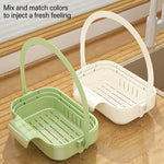 Hanging Foldable Kitchen Sink Drain Basket –  & Storage Strainer Caddy