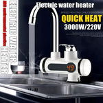 Instant Electric Hot and Cold Water Tap with Digital LCD Display & Dual Shower Attachment
