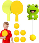 Indoor Hanging Table Tennis Trainer with Frog Paddle Set