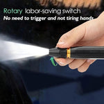 High Pressure Water Spray Gun with Metal Brass Nozzle – Adjustable Twist Hose Nozzle for Car Washing,
