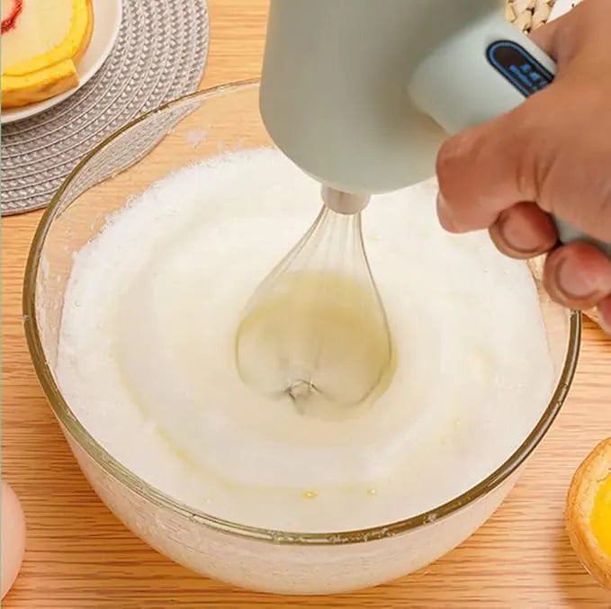 Mini Wireless Hand Mixer & Electric Egg Beater – Portable USB Rechargeable