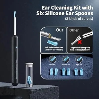 Ear Wax Removal Tool with LED Light, Earwax Removal Endoscope, Ear Scope Camera, 1080P FHD Wireless