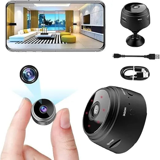 Mini Wireless WiFi Security Camera – 1080P HD Small Spy Cam with Night Vision