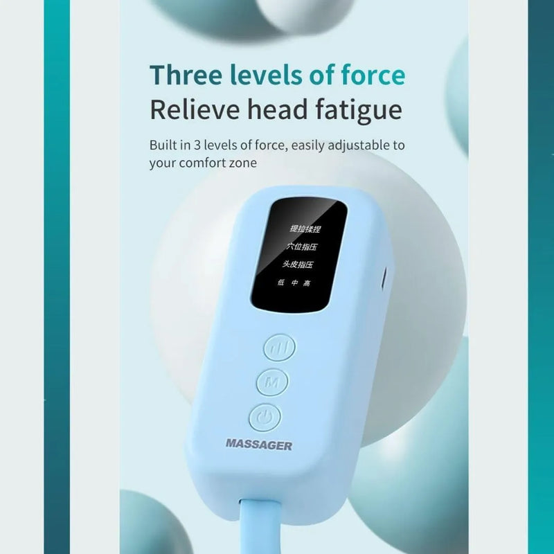 New Wearable Head Massager – Rubbing & Hot Compress Therapy Band