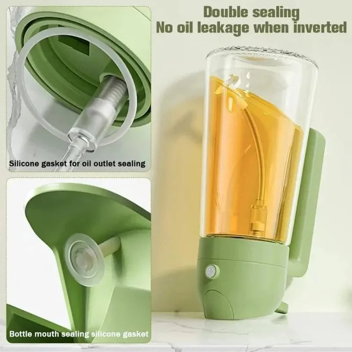Premium 2-in-1 Oil Spray & Pour Glass Jug – 470ml Dual-Function Dispenser