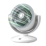 Compact Desktop Cooling Fan with 3-Speed Wind Cycle, Wide-Angle Oscillation, and Low-Noise