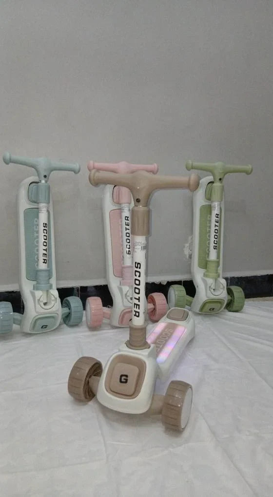 3-Wheel Kids Scooter with Adjustable Seat & Handlebar  4 Colors