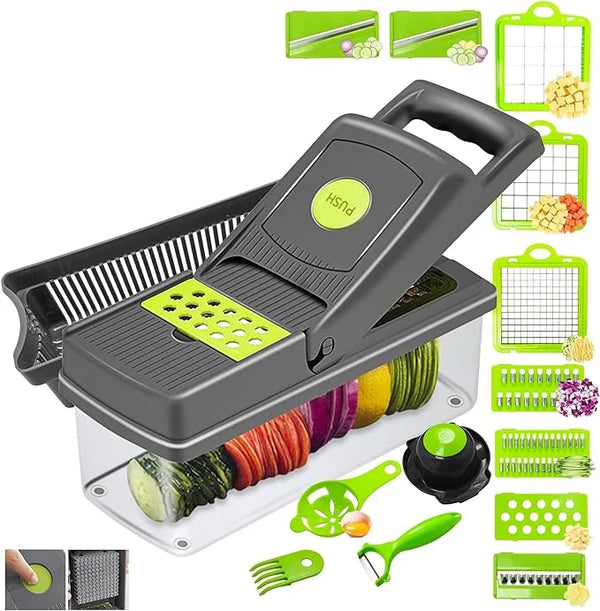 16-in-1 Professional Veggie Slicer & Multifunctional Chopper Set