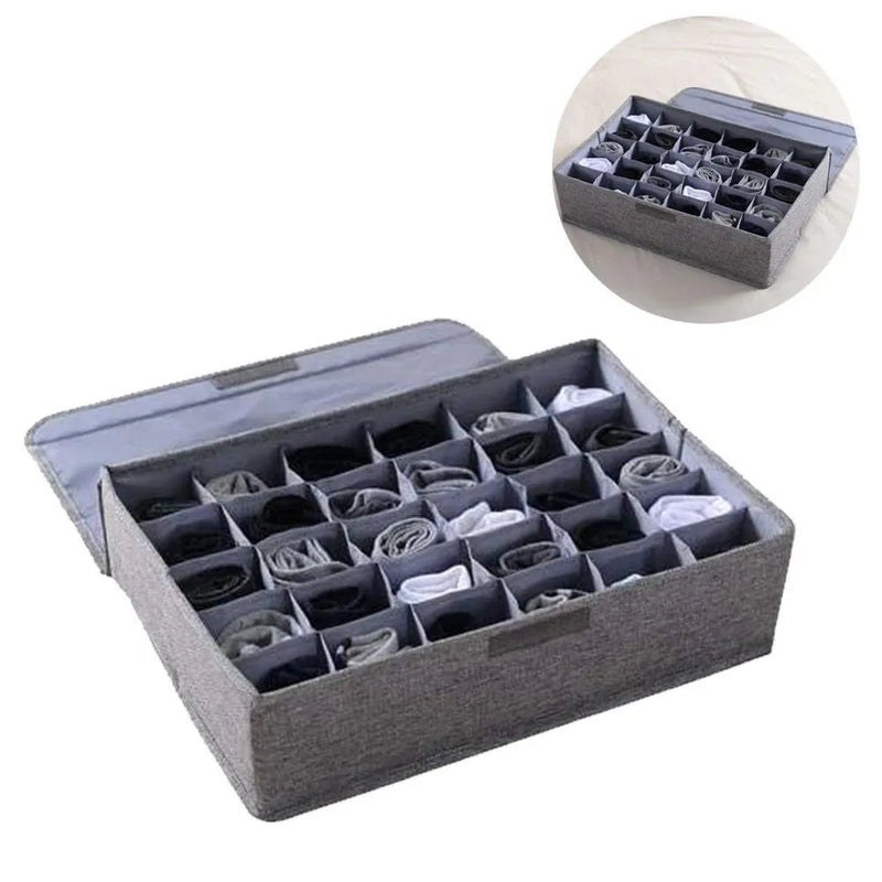 Foldable Underwear Organizer Box – Fabric Drawer Divider Storage Case