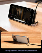 Ultra-Fast Charging USB-C Cable – Quick-Charge Elbow Adapter with Integrated Folding Phone Stand