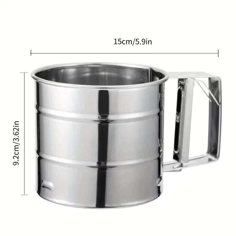 Handheld Stainless Steel Flour Shaker Mesh Flour