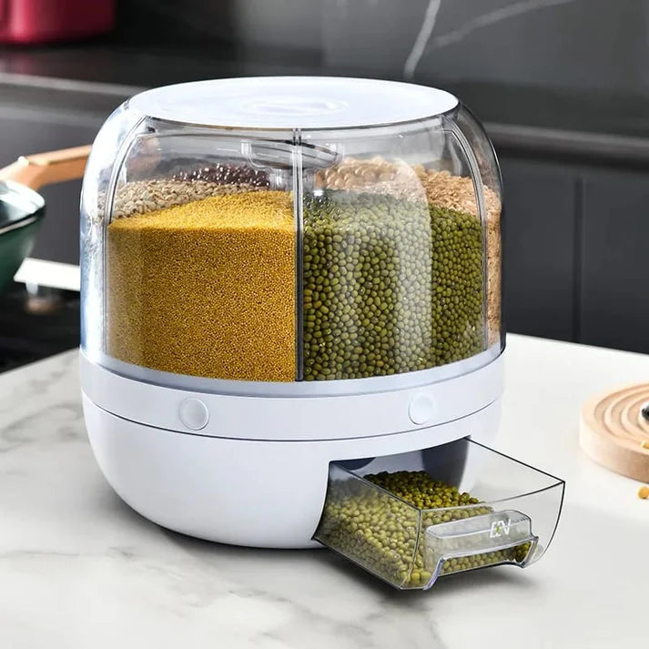 Sealed 360 Degree Rotating Rice Dispenser