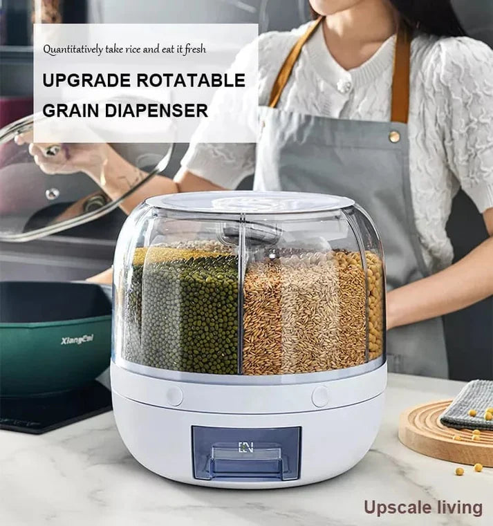 Sealed 360 Degree Rotating Rice Dispenser