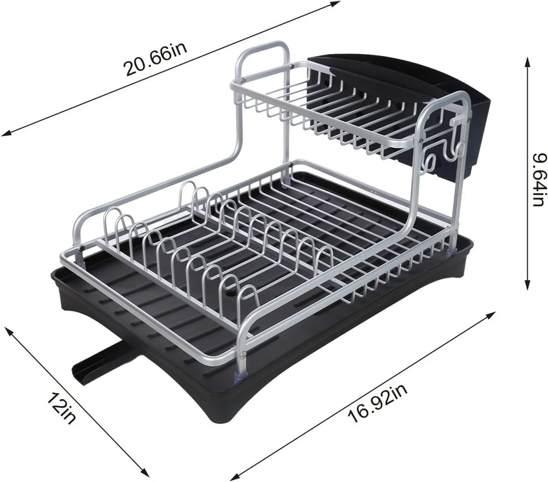 2-Tier Dish Drying Rack – Space-Saving Kitchen Organizer