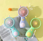 Cute Snail Antenna Handheld Mini Fan – Portable Rechargeable Pocket Fan