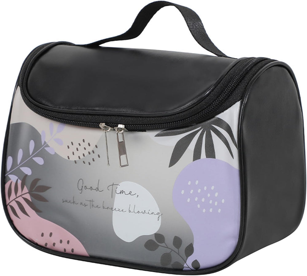 Travel-Friendly Floral Makeup Pouch - Portable Cosmetic Organizer Bag