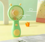 Cute Snail Antenna Handheld Mini Fan – Portable Rechargeable Pocket Fan