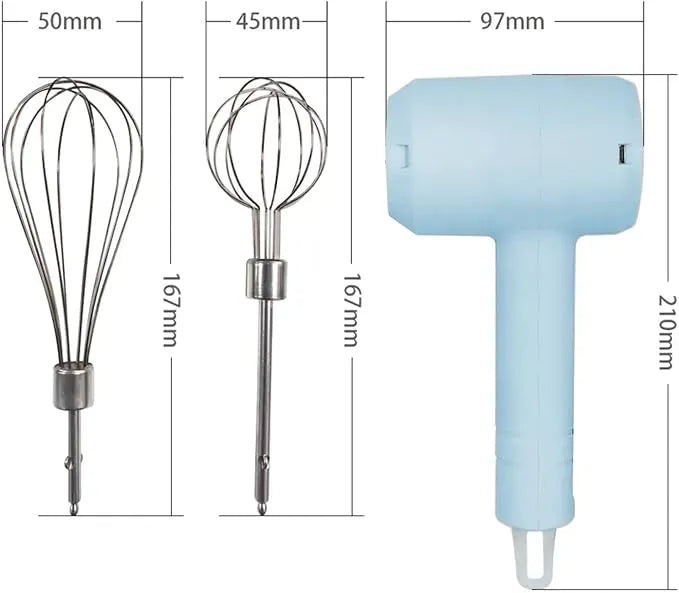 Mini Wireless Hand Mixer & Electric Egg Beater – Portable USB Rechargeable