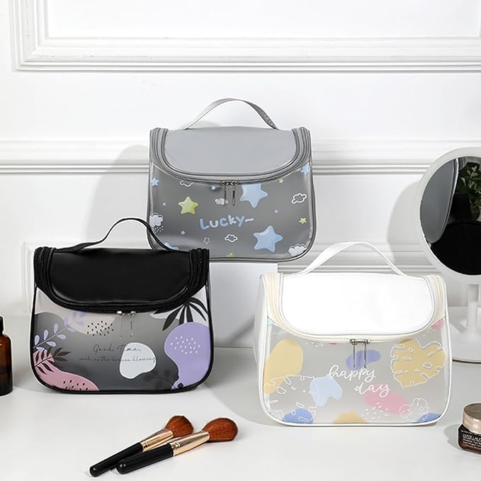 Travel-Friendly Floral Makeup Pouch - Portable Cosmetic Organizer Bag
