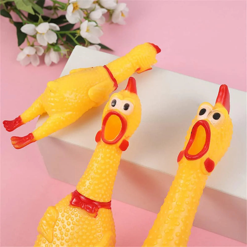 Screaming Rubber Chicken – Hilarious Squeeze Toy & Novelty Noise Maker for Pranks, Pets, and Parties