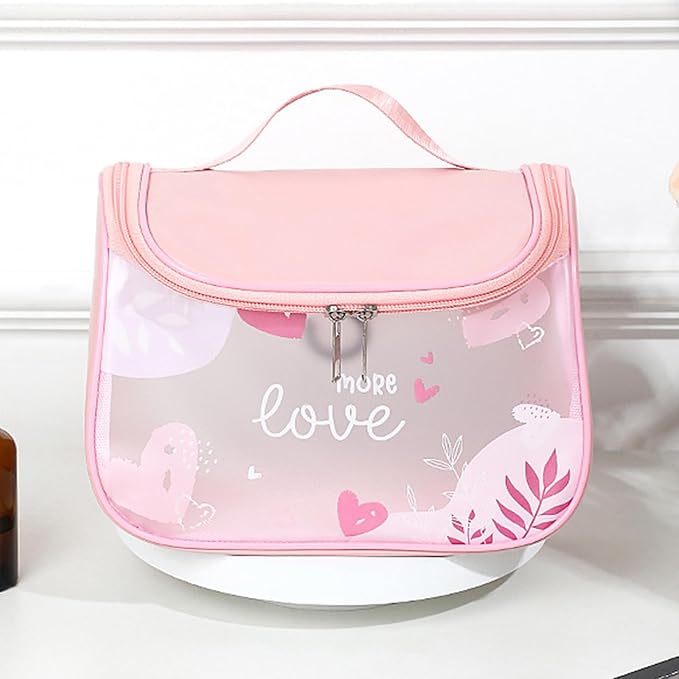 Travel-Friendly Floral Makeup Pouch - Portable Cosmetic Organizer Bag