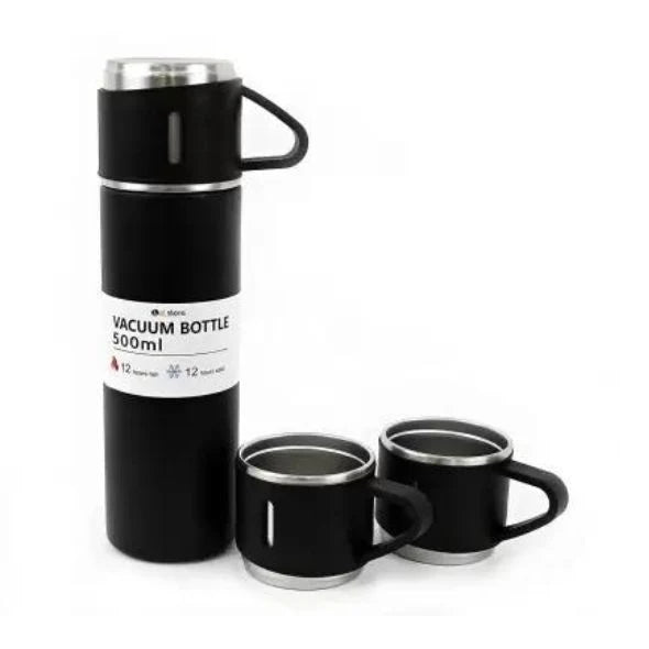 Stainless Steel Insulated Vacuum Flask Set – Hot & Cold Thermal Water Bottle
