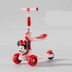 2-in-1 Kids' Kick Scooter with Foldable Seat – Adjustable 3-Wheel Ride-On Toy for Toddlers