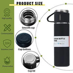 Stainless Steel Insulated Vacuum Flask Set – Hot & Cold Thermal Water Bottle