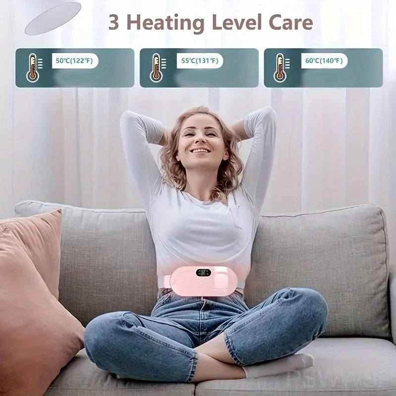 Portable Electric Menstrual Heating Pad – Period Cramp Relief & Waist Massage Belt